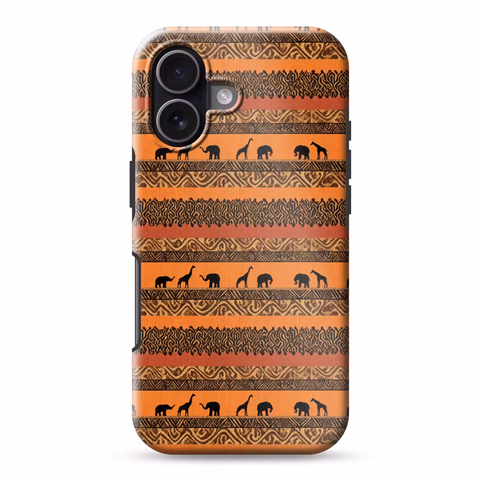 Telefoonhoesje Toughcase - Oranje - Safari - Afrikaans - Dieren - Patroon — 1