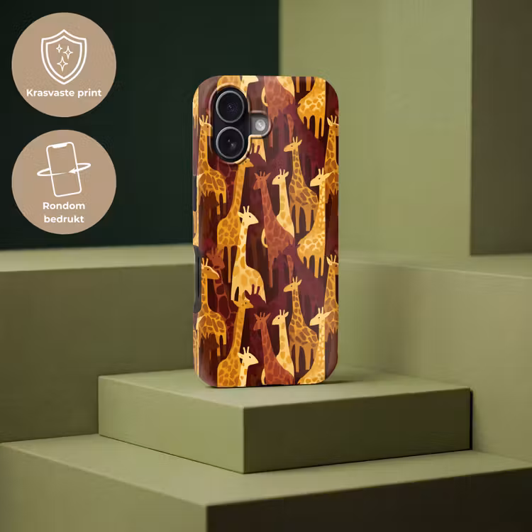 Telefoonhoesje Toughcase - Bruin - Giraffen - Safari - Patroon — 7