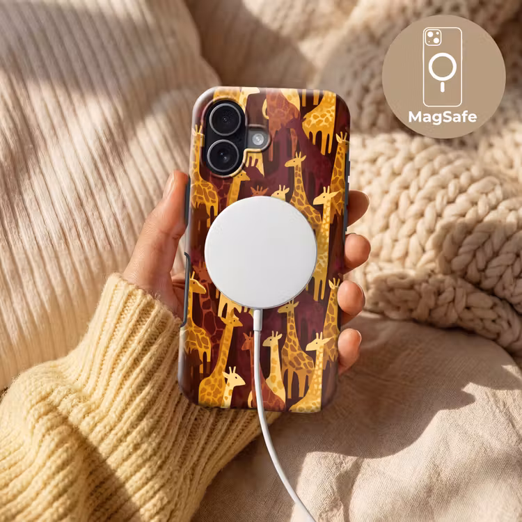 Telefoonhoesje Toughcase - Bruin - Giraffen - Safari - Patroon — 8