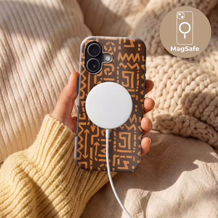 Telefoonhoesje Toughcase - Chocoladebruin - Etnisch - Tribaal - Symbolen — 8