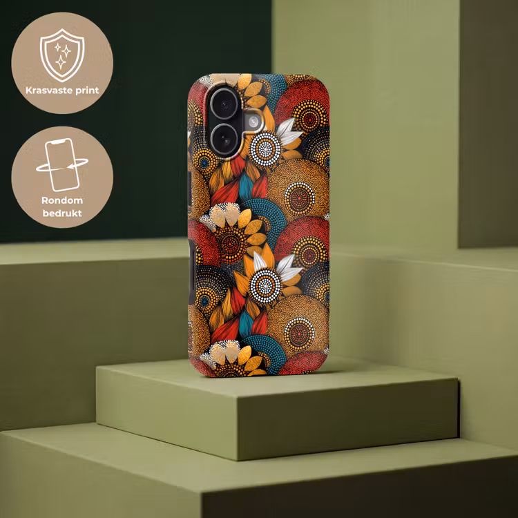Telefoonhoesje Toughcase - Kleurrijk - Aboriginal - Dot Painting - Botanisch - Patroon — 7