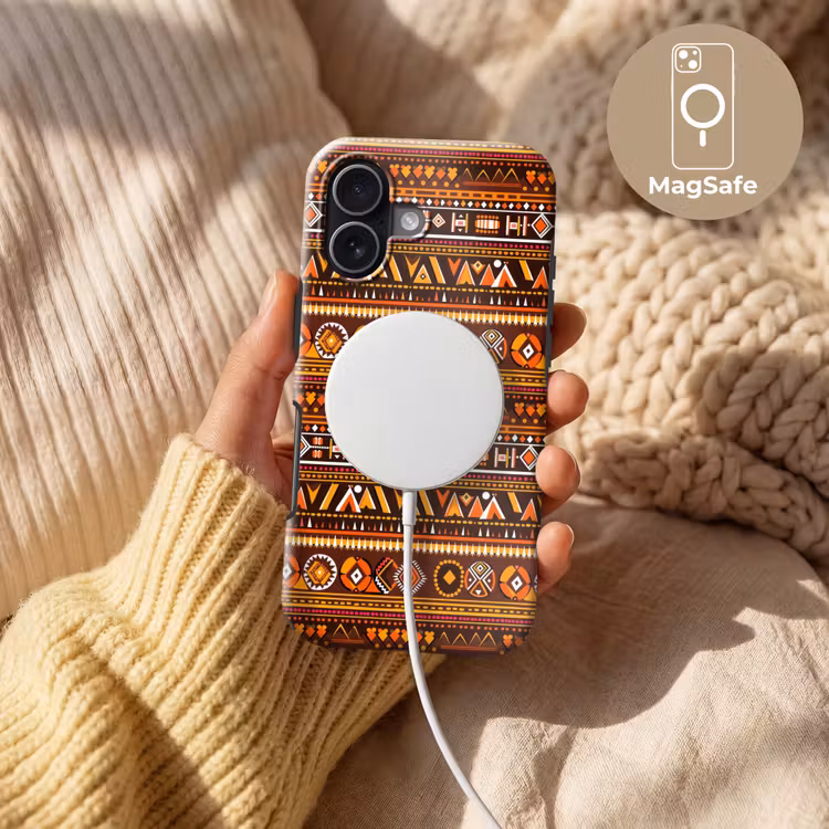 Telefoonhoesje Toughcase - Oranje - Etnisch - Tribaal - Geometrisch - Patroon — 8