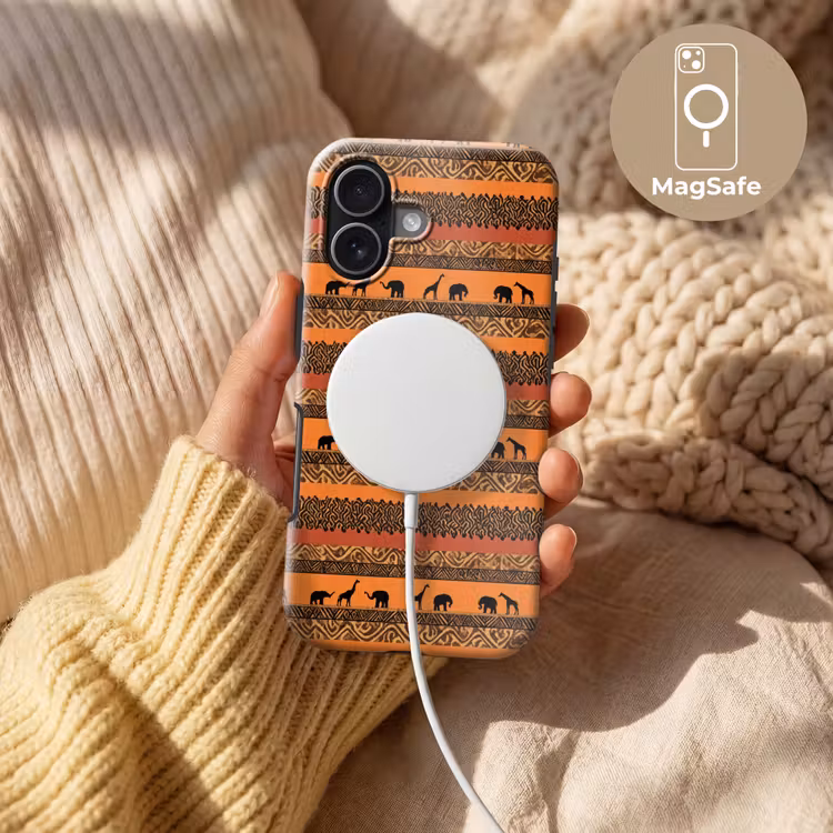 Telefoonhoesje Toughcase - Oranje - Safari - Afrikaans - Dieren - Patroon — 8