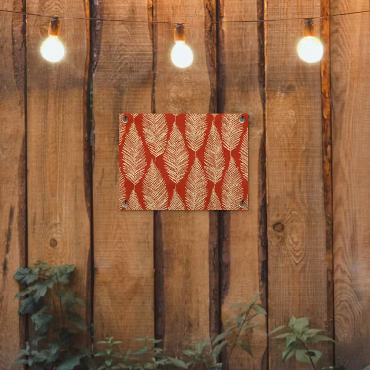 Tuinposter - Rood - Botanisch - Varen - Patroon — 2