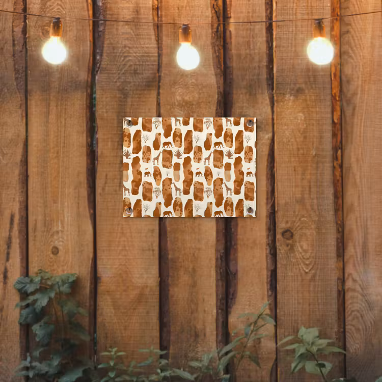 Tuinposter - Terracotta - Safari - Dieren - Patroon — 2