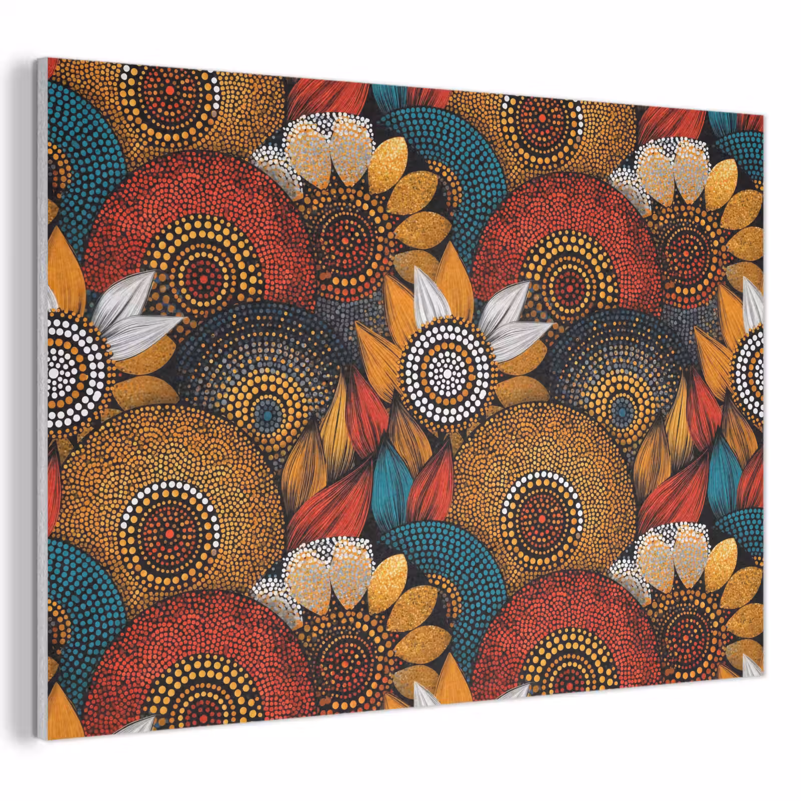 Akoestisch schilderij - Kleurrijk - Aboriginal - Dot Painting - Botanisch - Patroon — 1