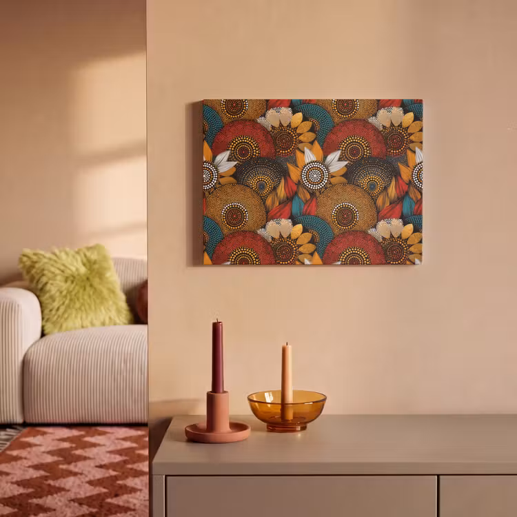 Akoestisch schilderij - Kleurrijk - Aboriginal - Dot Painting - Botanisch - Patroon — 2