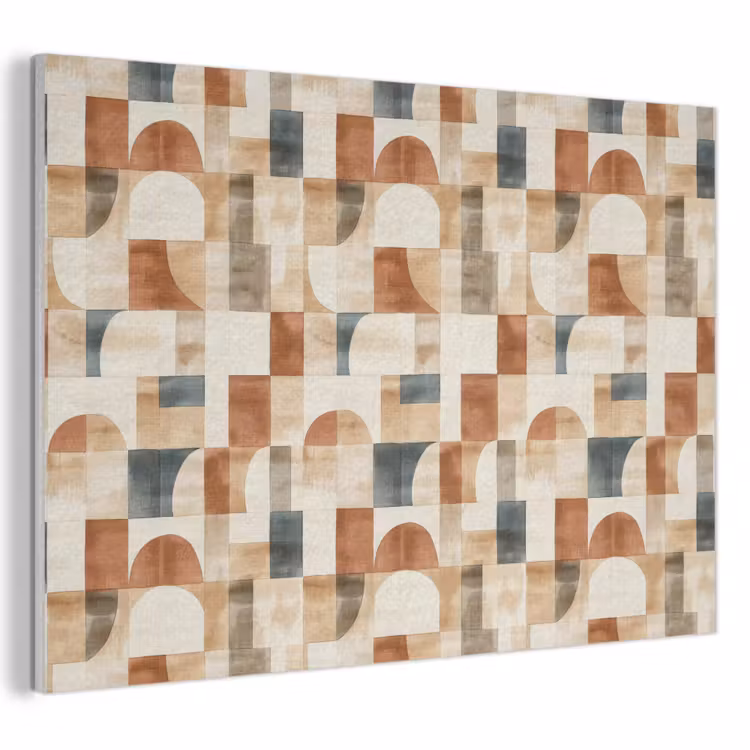 Akoestisch schilderij - Terracotta - Geometrisch - Aquarel - Textuur — 1