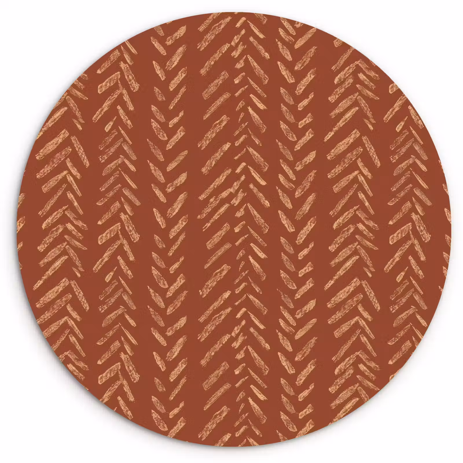 Muurcirkel glas - Terracotta - Visgraat - Ambachtelijk - Patroon — 1