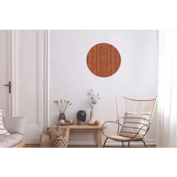 Muurcirkel aluminium - Terracotta - Visgraat - Ambachtelijk - Patroon — 2