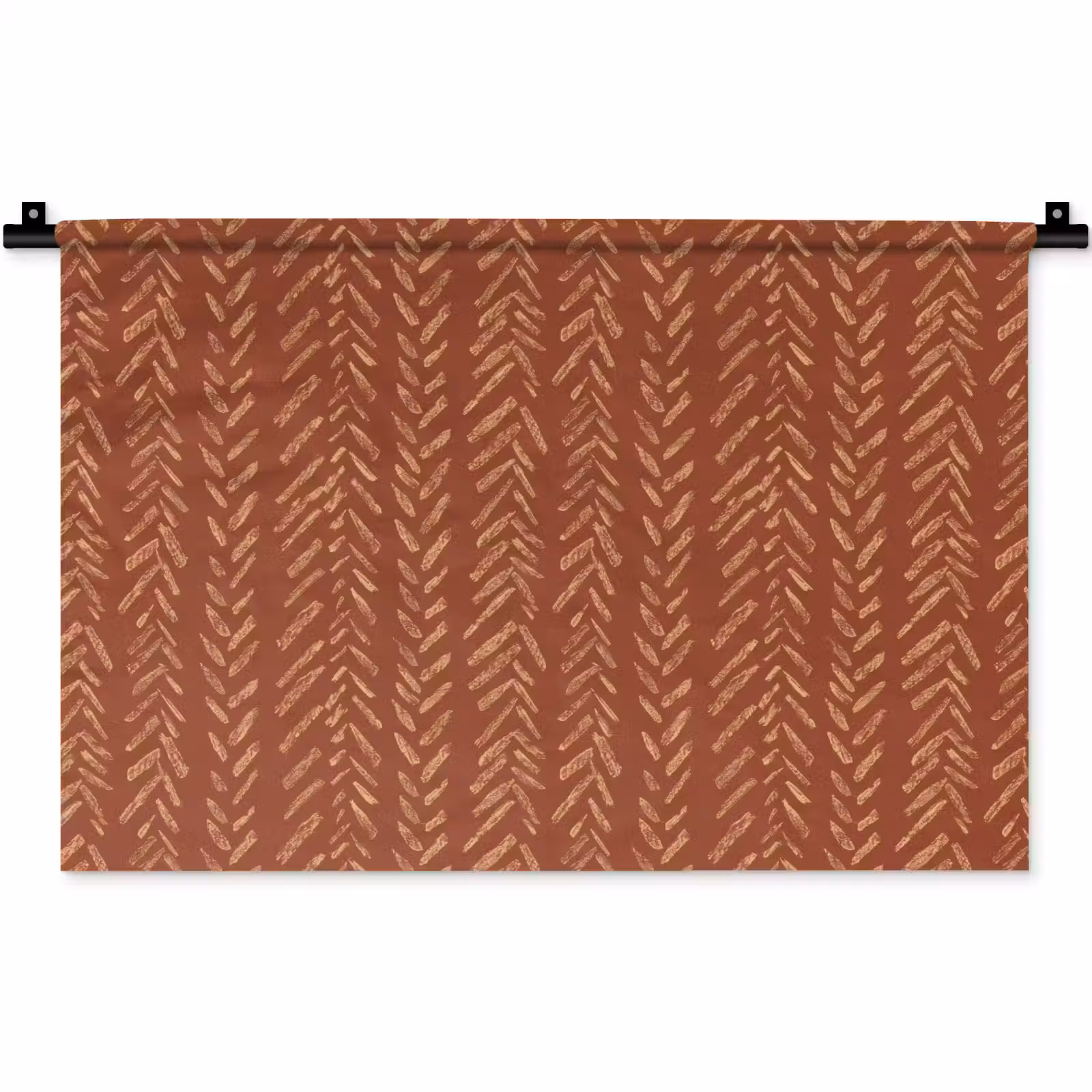 Wandkleed - Terracotta - Visgraat - Ambachtelijk - Patroon — 1