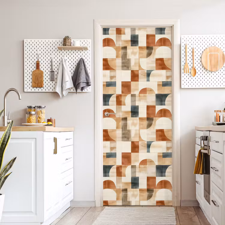 Deursticker - Terracotta - Geometrisch - Aquarel - Textuur — 7