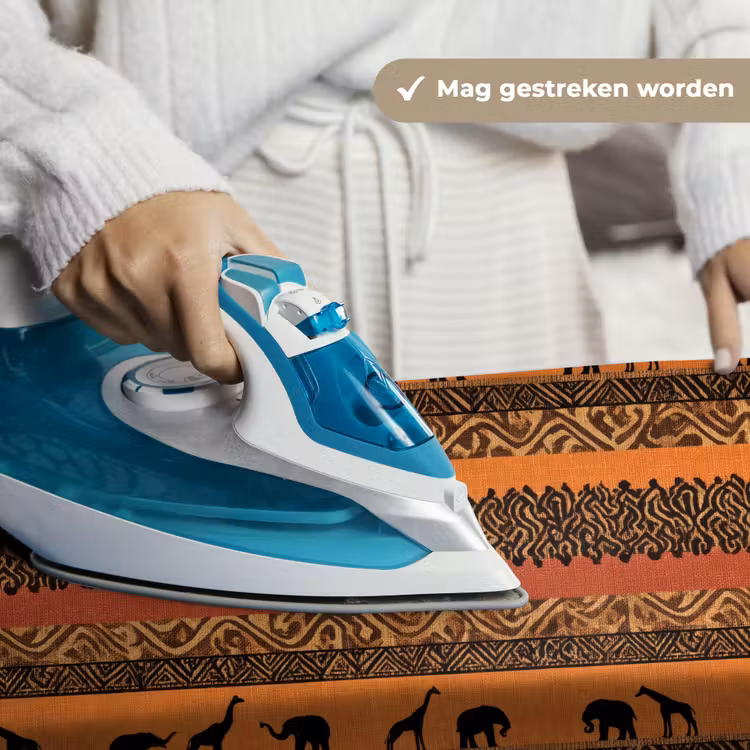 Wandkleed - Oranje - Safari - Afrikaans - Dieren - Patroon — 6