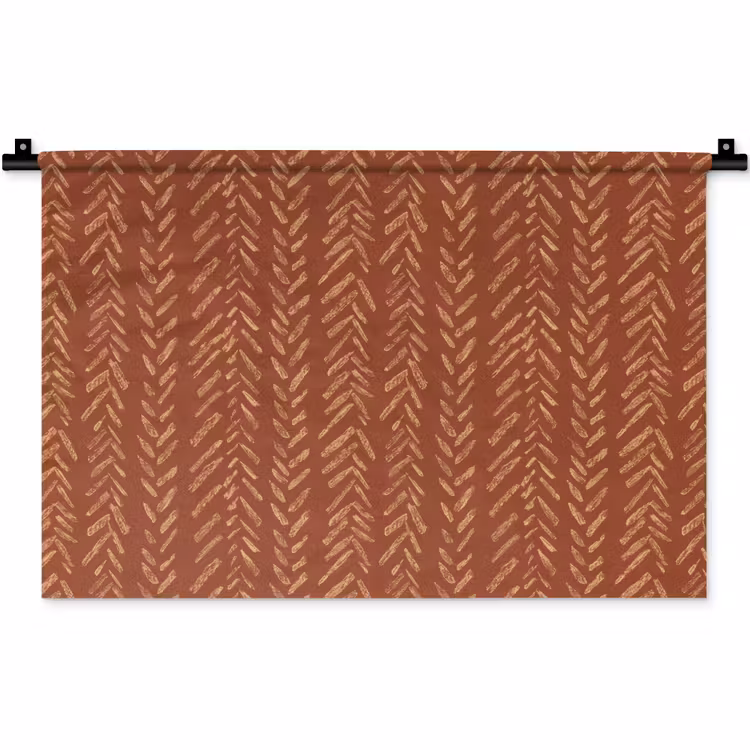 Wandkleed - Terracotta - Visgraat - Ambachtelijk - Patroon — 1