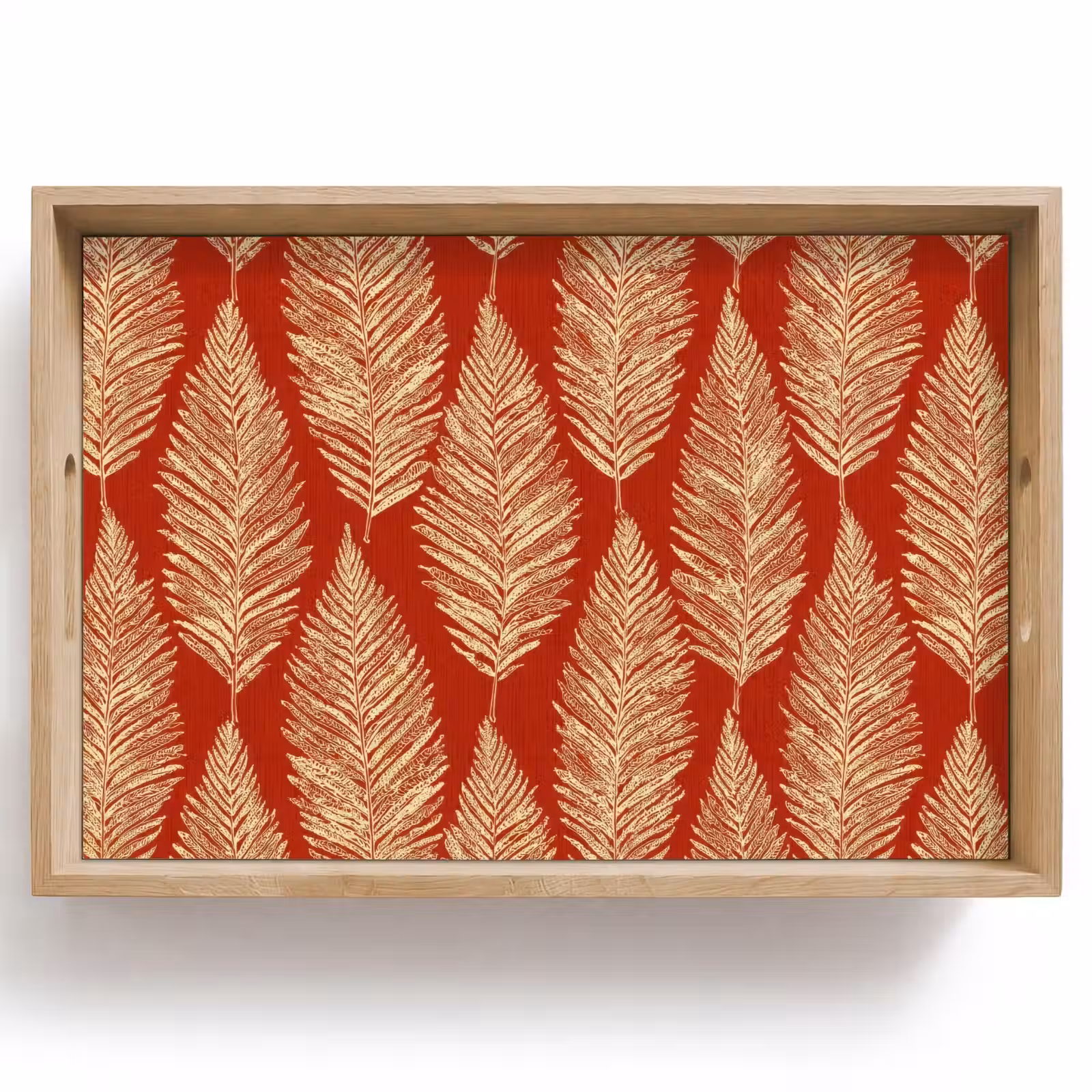 Dienblad - Rood - Botanisch - Varen - Patroon — 1