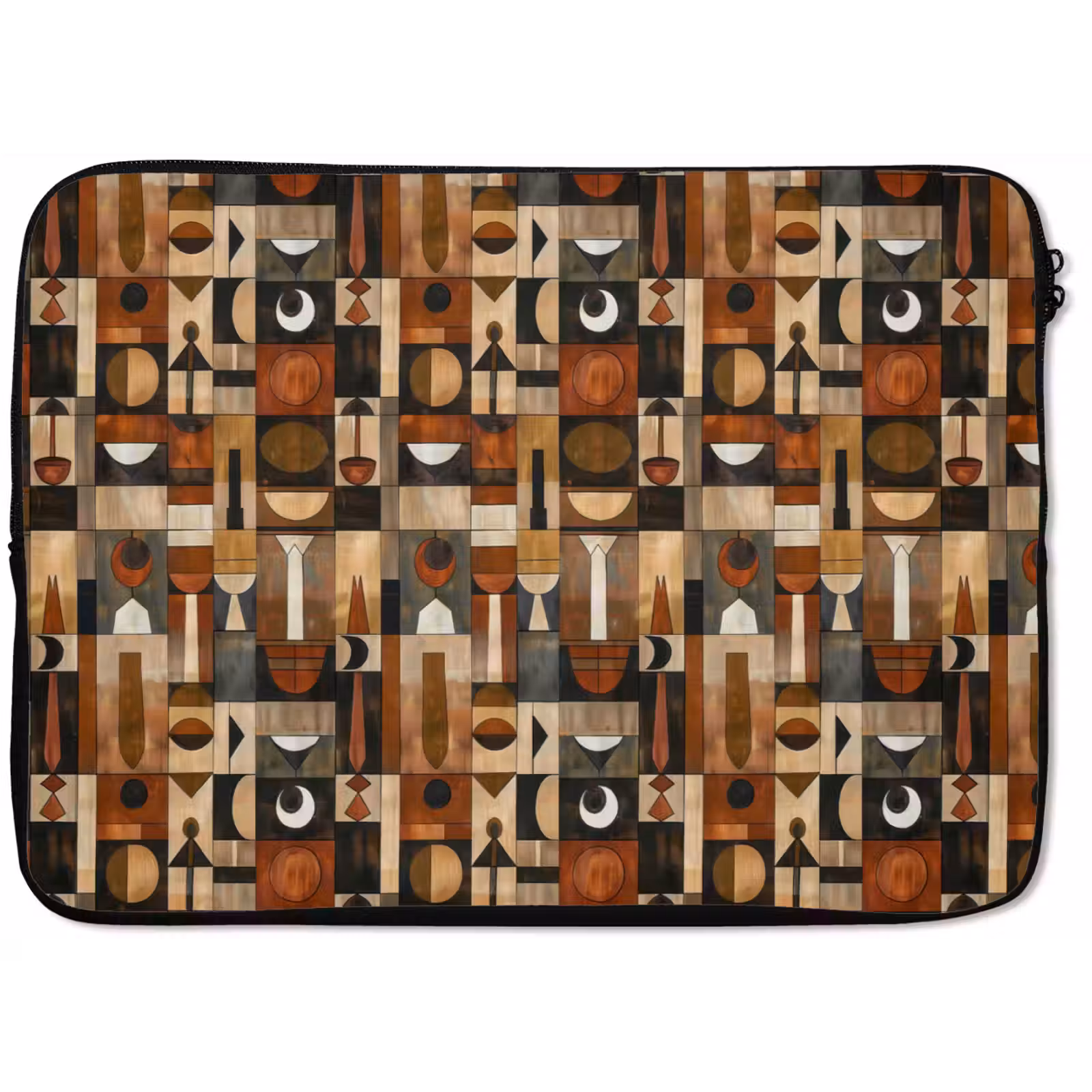 Laptophoes Terracotta - Geometrisch - Mid-Century - Patroon — 1