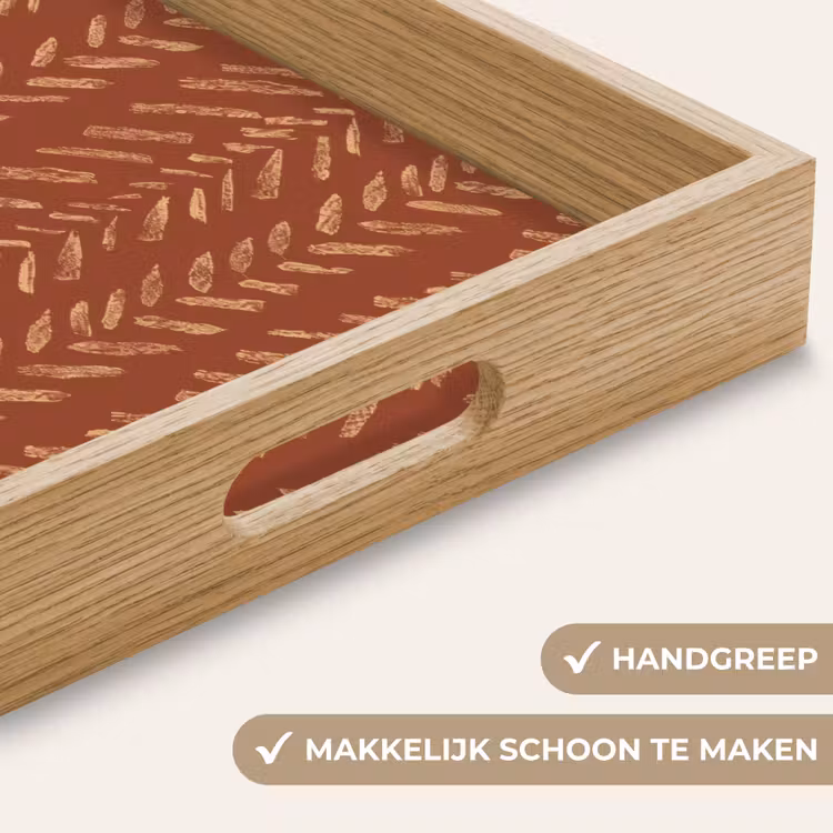 Dienblad - Terracotta - Visgraat - Ambachtelijk - Patroon — 5