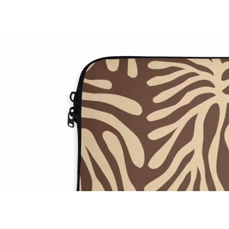 Laptophoes Bruin - Koraal - Expressief - Patroon — 5