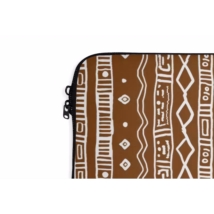 Laptophoes Chocoladebruin - Etnisch - Tribaal - Patroon — 5
