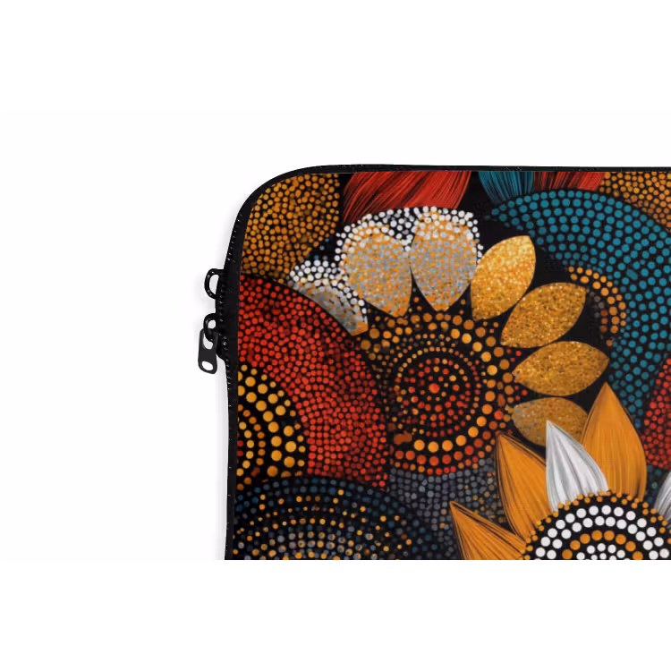 Laptophoes Kleurrijk - Aboriginal - Dot Painting - Botanisch - Patroon — 5