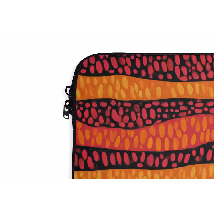 Laptophoes Oranje - Roze - Expressief - Patroon — 5