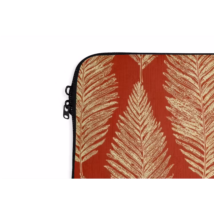 Laptophoes Rood - Botanisch - Varen - Patroon — 5