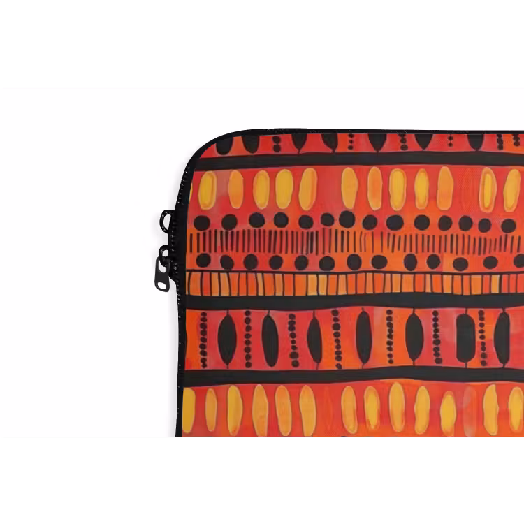 Laptophoes Rood - Oranje - Etnisch - Expressief - Patroon — 5