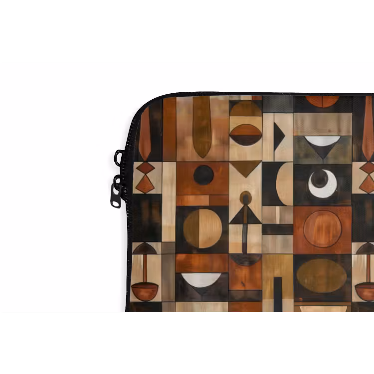 Laptophoes Terracotta - Geometrisch - Mid-Century - Patroon — 5