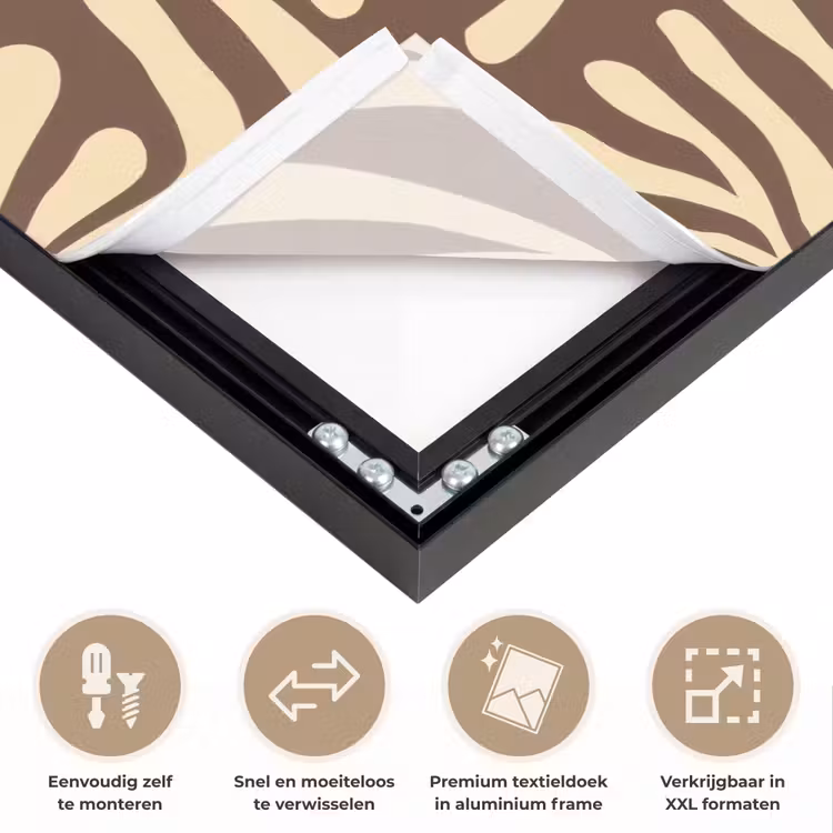 Art frame - Bruin - Koraal - Expressief - Patroon — 4