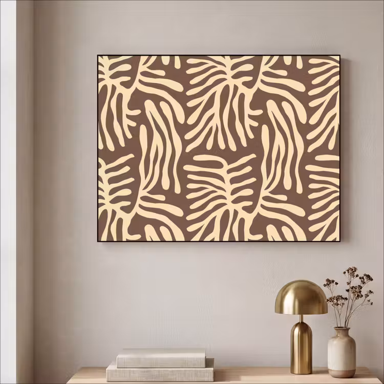 Art frame - Bruin - Koraal - Expressief - Patroon — 5
