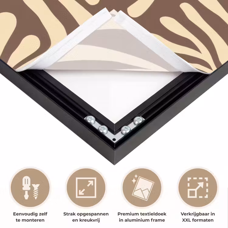 Art frame - Bruin - Koraal - Expressief - Patroon — 8