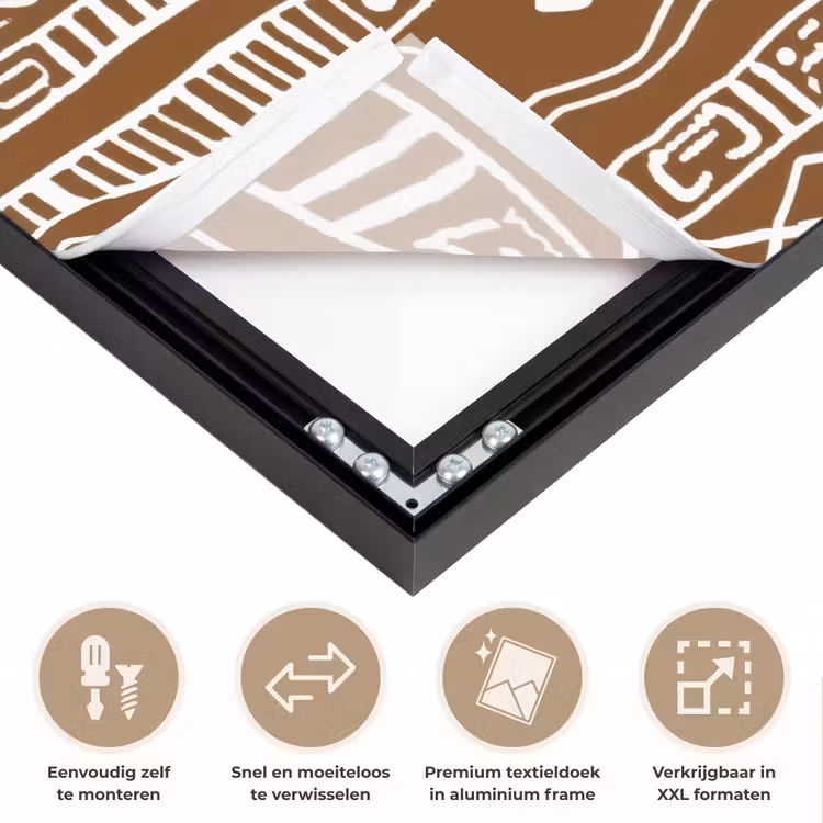 Art frame - Chocoladebruin - Etnisch - Tribaal - Patroon — 4