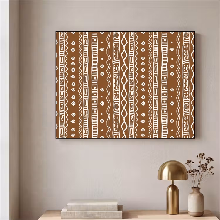 Art frame - Chocoladebruin - Etnisch - Tribaal - Patroon — 5