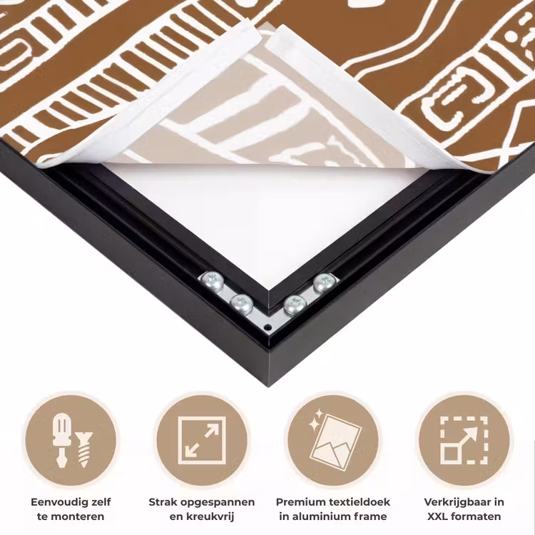 Art frame - Chocoladebruin - Etnisch - Tribaal - Patroon — 8