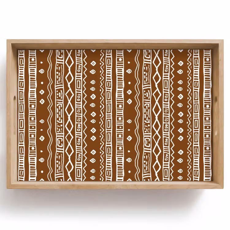 Dienblad - Chocoladebruin - Etnisch - Tribaal - Patroon — 1
