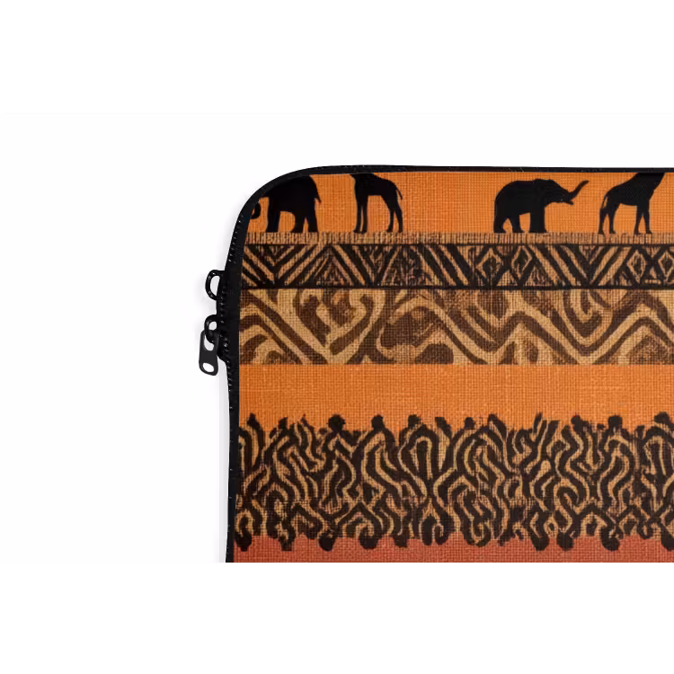Laptophoes Oranje - Safari - Afrikaans - Dieren - Patroon — 5