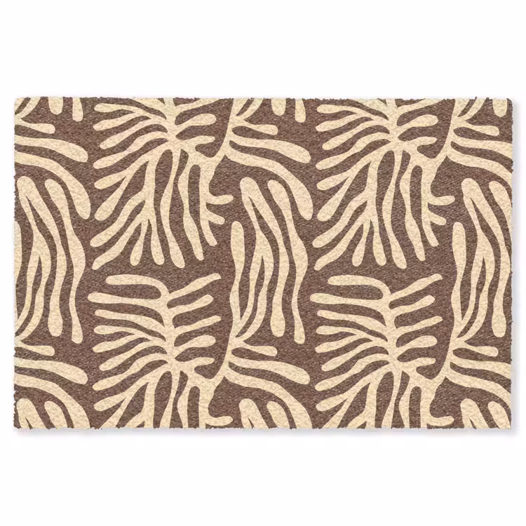 Vloerkleed - Bruin - Koraal - Expressief - Patroon — 1