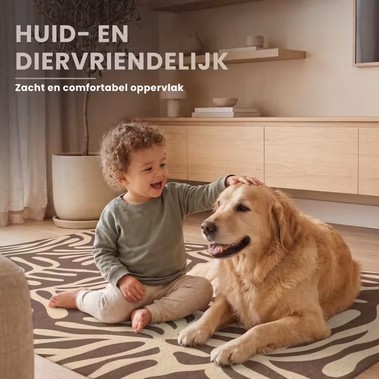 Vloerkleed - Bruin - Koraal - Expressief - Patroon — 6