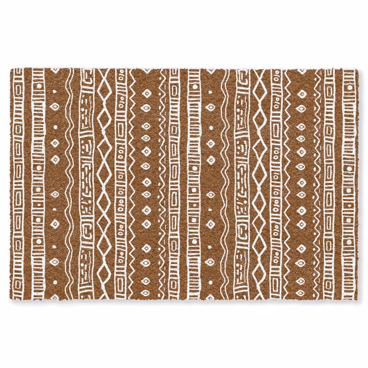 Vloerkleed - Chocoladebruin - Etnisch - Tribaal - Patroon — 1