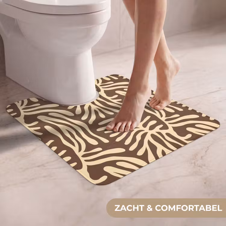 WC Mat - Bruin - Koraal - Expressief - Patroon — 5