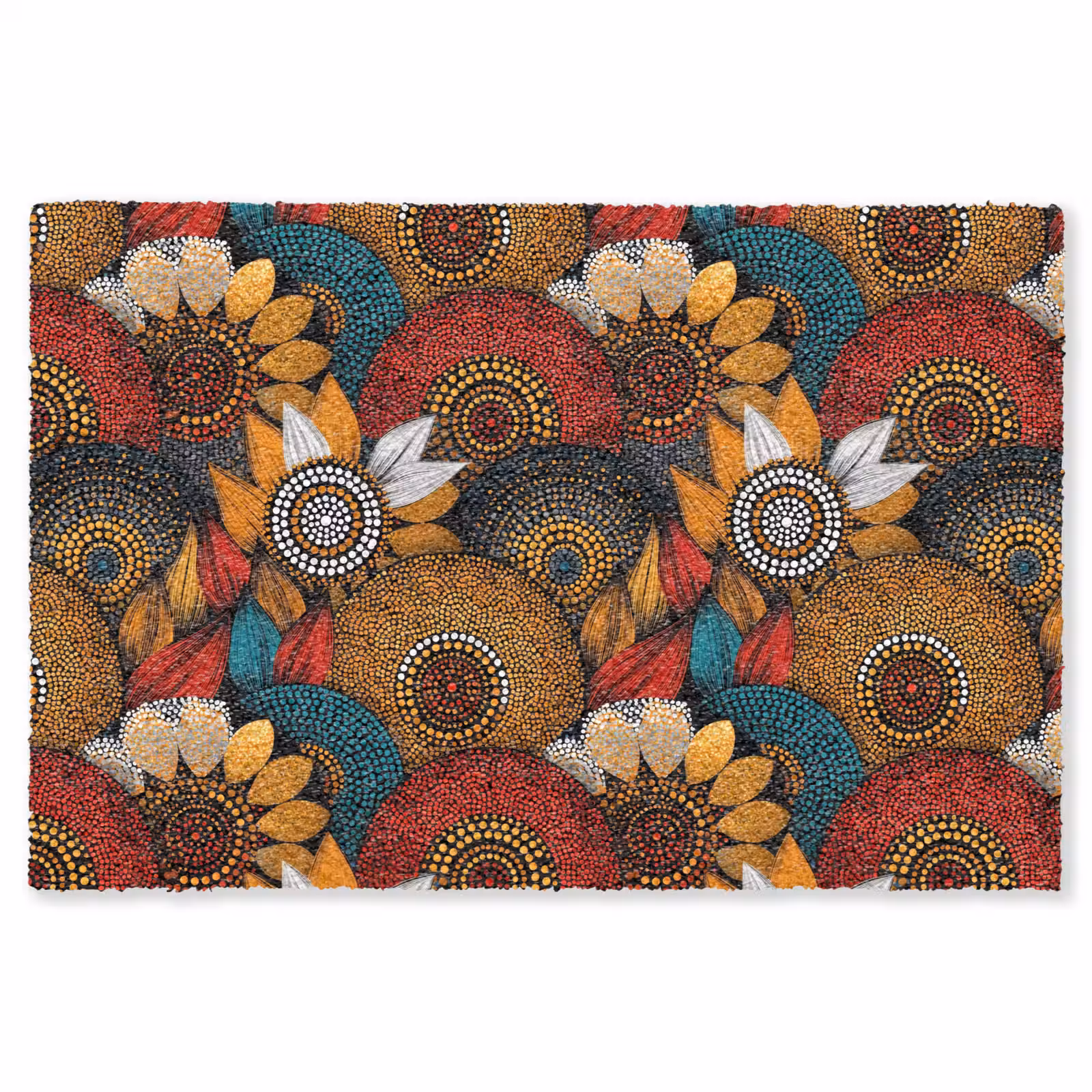 Vloerkleed - Kleurrijk - Aboriginal - Dot Painting - Botanisch - Patroon — 1
