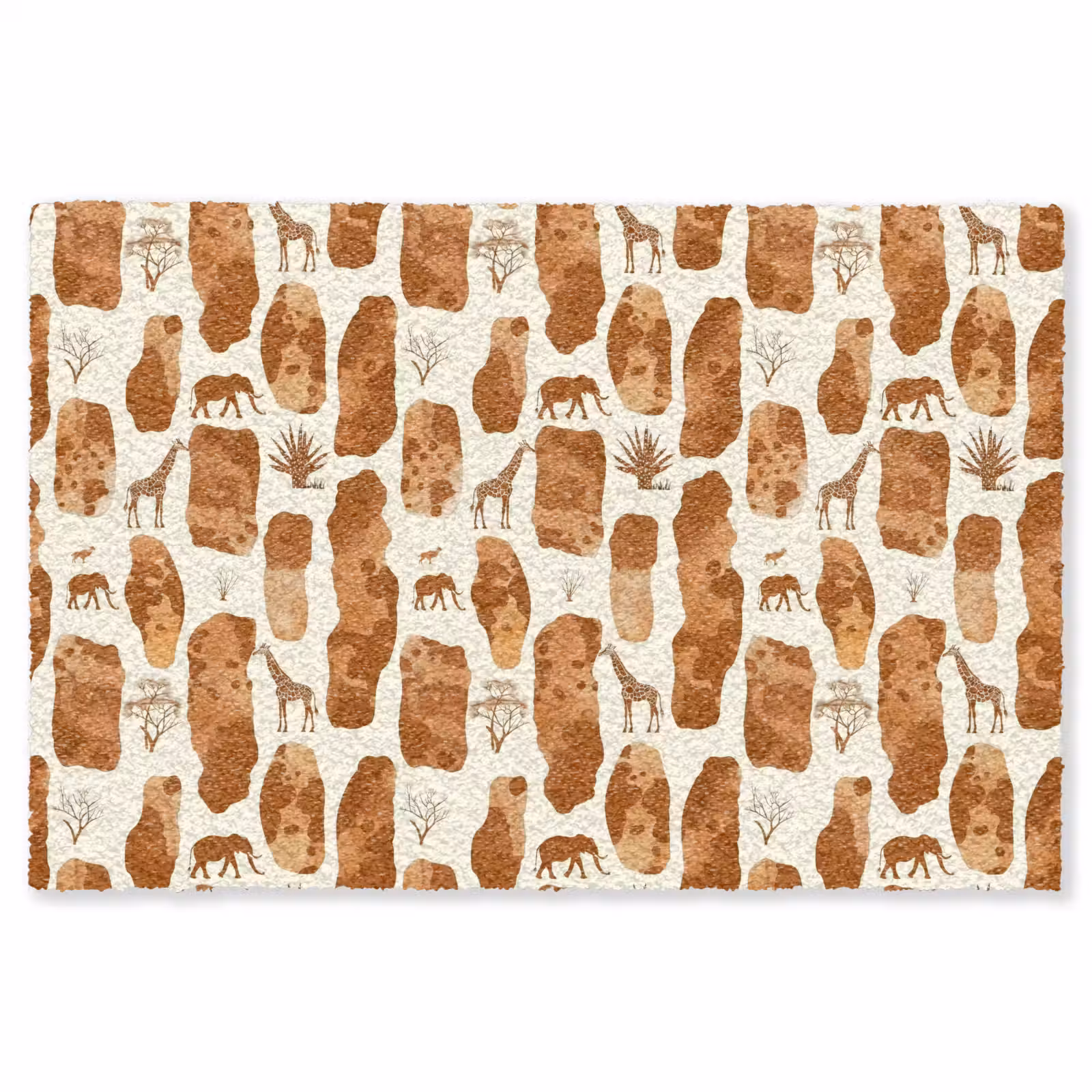 Vloerkleed - Terracotta - Safari - Dieren - Patroon — 1