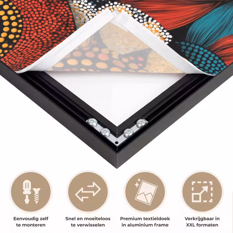 Art frame - Kleurrijk - Aboriginal - Dot Painting - Botanisch - Patroon — 4