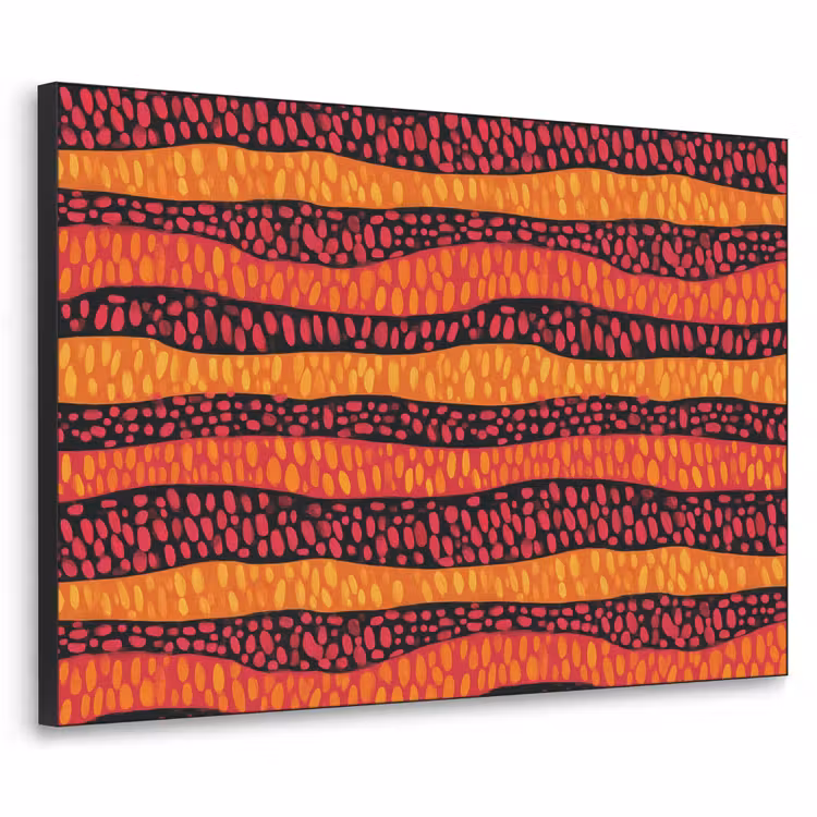 Art frame - Oranje - Roze - Expressief - Patroon — 1