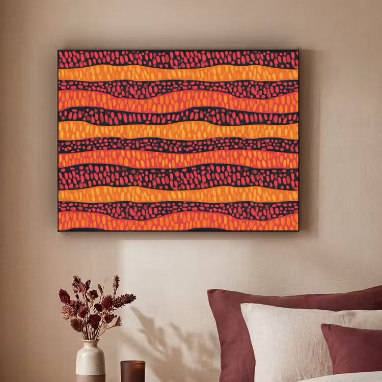 Art frame - Oranje - Roze - Expressief - Patroon — 3