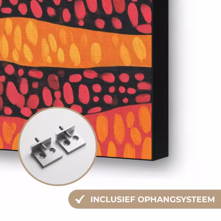 Art frame - Oranje - Roze - Expressief - Patroon — 6