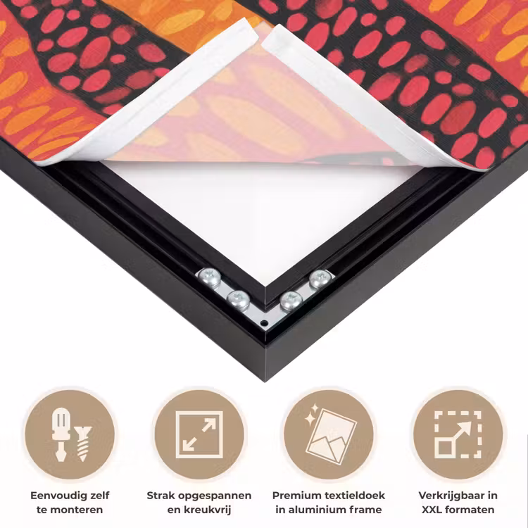 Art frame - Oranje - Roze - Expressief - Patroon — 8