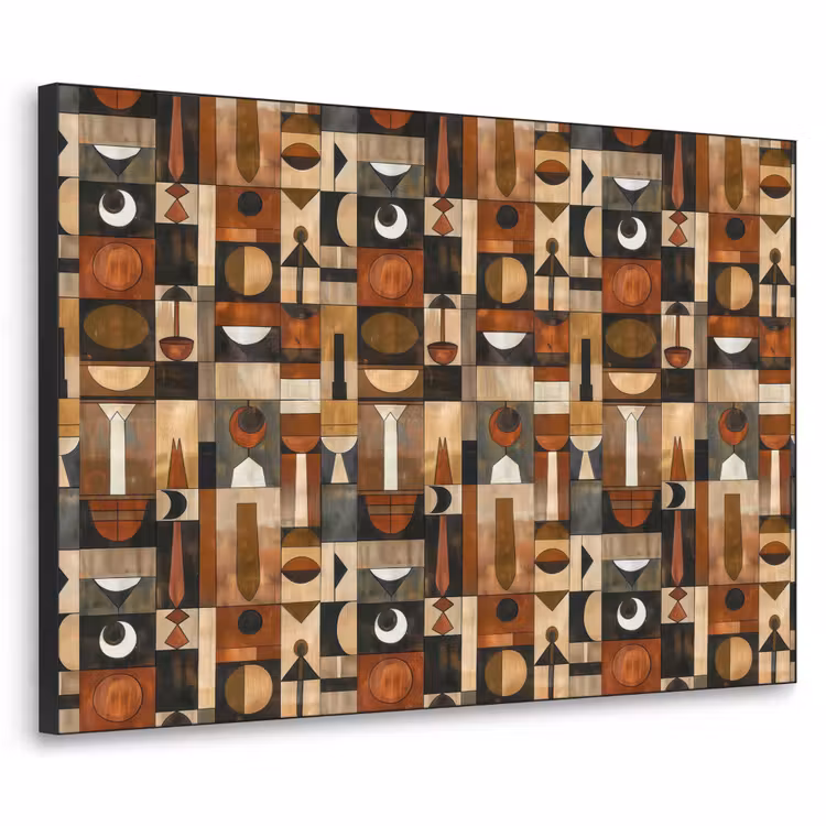 Art frame - Terracotta - Geometrisch - Mid-Century - Patroon — 1