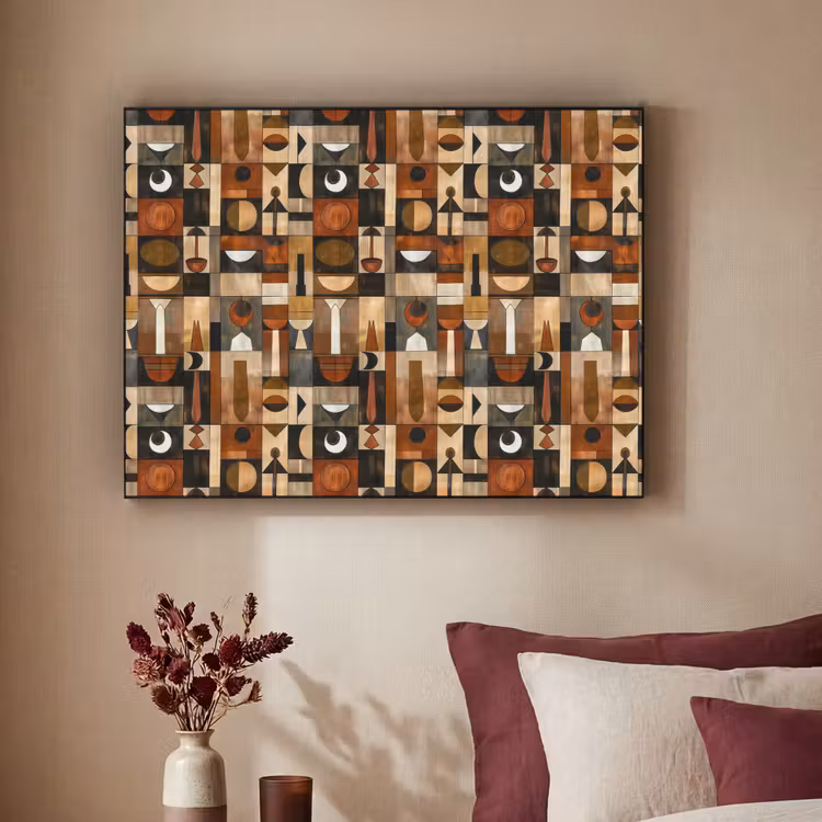 Art frame - Terracotta - Geometrisch - Mid-Century - Patroon — 3