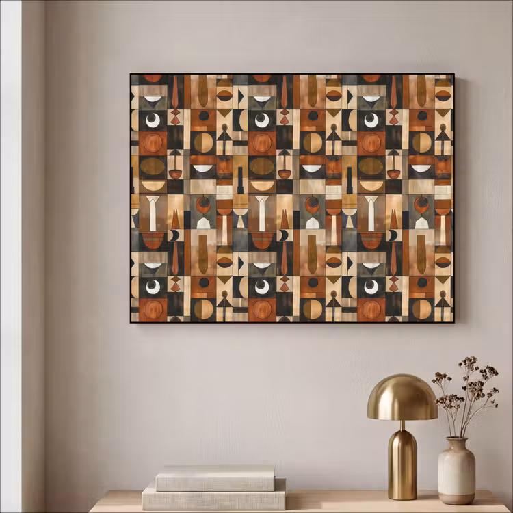 Art frame - Terracotta - Geometrisch - Mid-Century - Patroon — 5